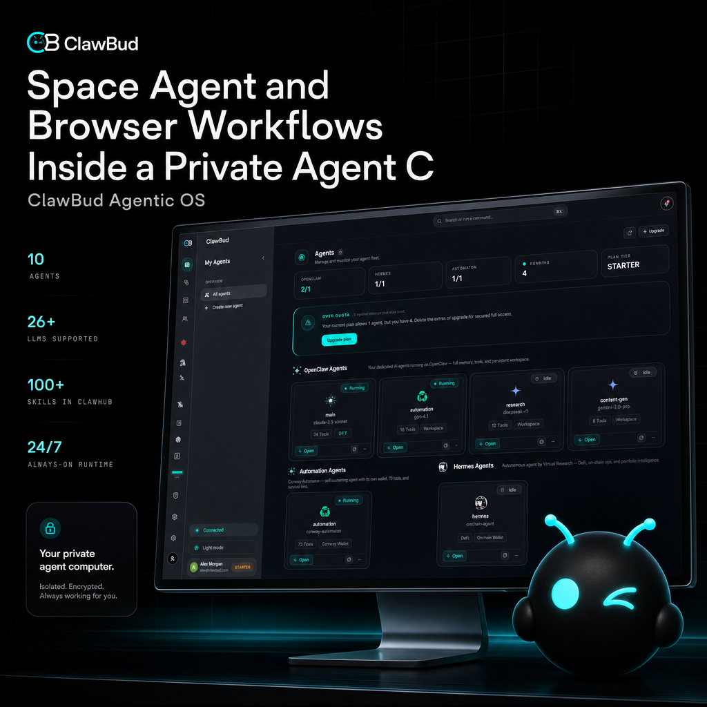 Space Agent and Browser Workflows Inside a Private Agent Computer