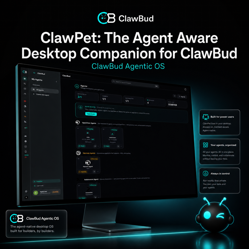 ClawPet: The Agent Aware Desktop Companion for ClawBud