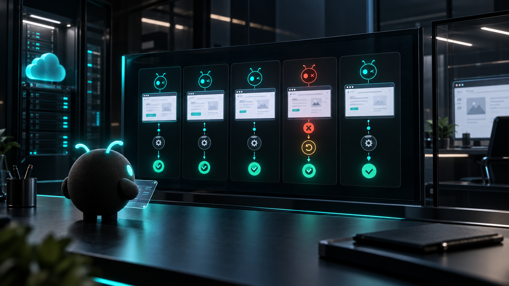 How do you test an AI agent before production?