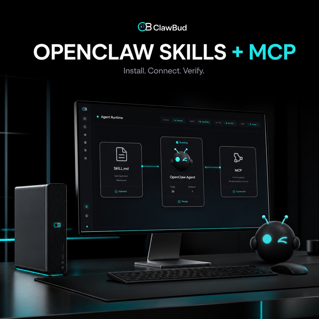 How do you install skills and MCP tools for OpenClaw?
