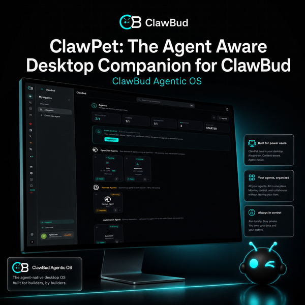 ClawPet: The Agent Aware Desktop Companion for ClawBud
